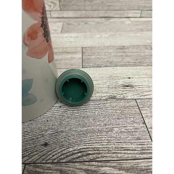 Pioneer Woman Vintage Floral Stainless Steel Water Bottle 25oz White Green Top - Picture 3 of 6